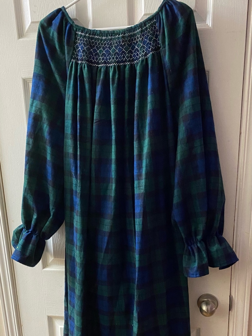 Smocked Flannel Nightgown